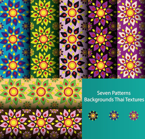 100seven patterns backgrounds thai texture .jpg